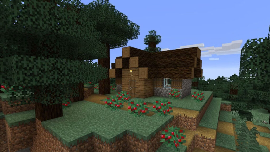 Minecraft_ Player Cria Bungalows Tropicais com Bamboo no Jogo-2